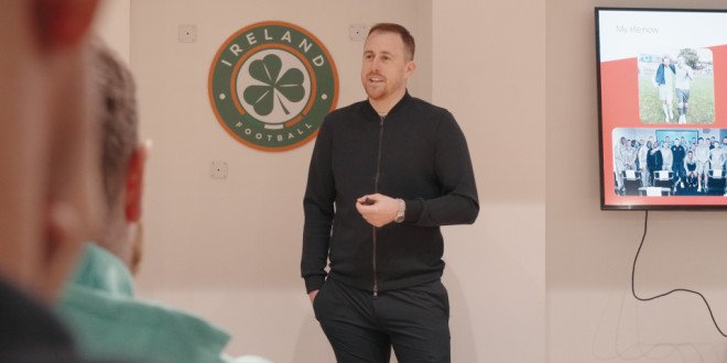 Scott Davies, Irish footballer, at the LOI / EPIC event