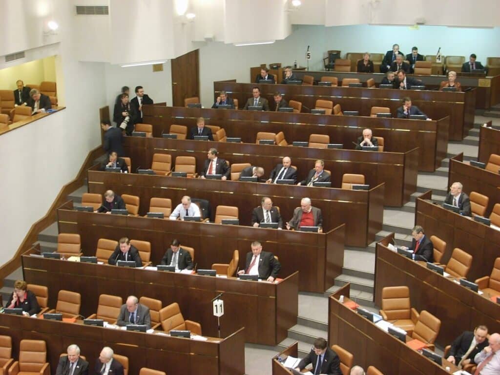 Senators in the chamber of the Federation Council, Russia’s Upper House.