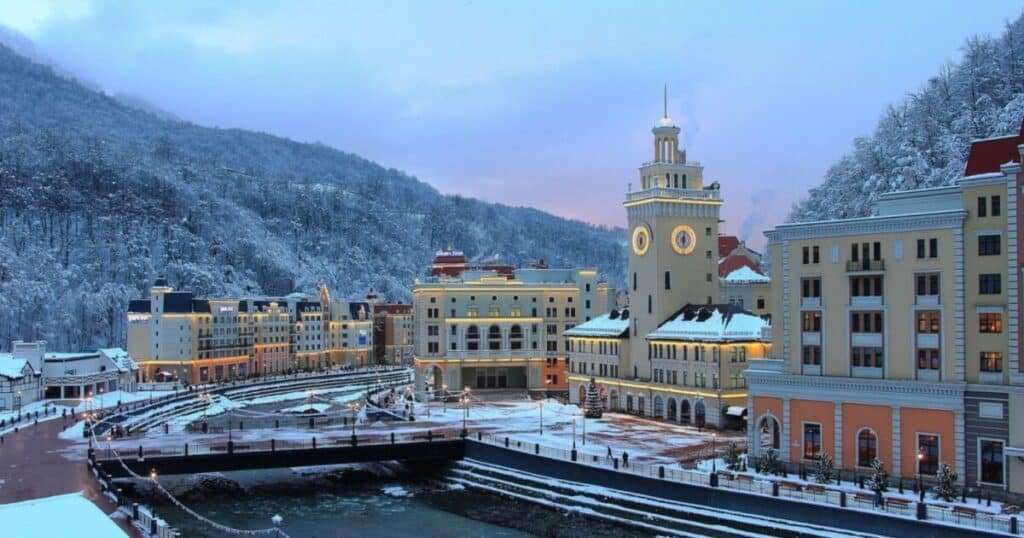 Krasnaya Polyana, the home of Russia’s most successful casinos, in Sochi, Russia.