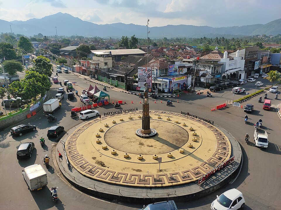 Cianjur, the capital of Cianjur Regency, West Java, Indonesia.