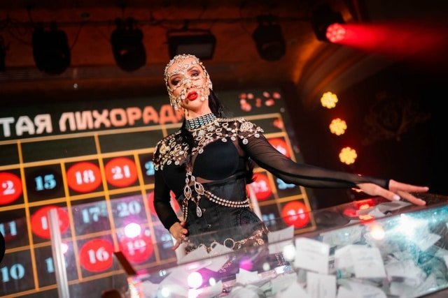 A lucky draw event at a casino in Krasnaya Polyana in Sochi, Russia.