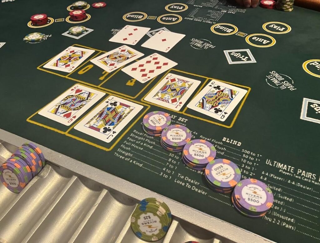 A gaming table at the Rivers Casino Des Plaines, near Chicago, Illinois.